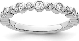 Diamond2Deal 14k Gold Lab Grown Diamond Wedding Band Ring 0.4Ct Clarity- VS Color- G-H