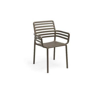 Nardi Sedia Doga Armchair con Braccioli da Esterno in Fiberglass - Tabacco