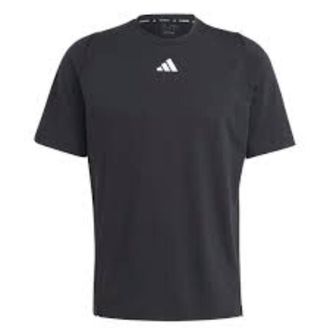 adidas (WMNS) adidas Train Icons 3 Bar Logo Training T-Shirt Black Red Blue HS7519