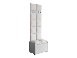 Habitat et Jardin Conjunto Para Recibidor Comfivo Pinus Vii, Blanco + Soft 017, 207x65x34cm, Cuero Ecol&oacute;gico, Aglomerado Laminado, Montada En La Pared, Colocada