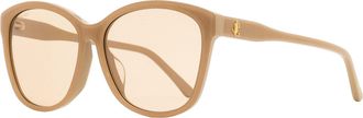 Jimmy Choo London Butterfly Glitter-Embedded Acetate Sunglasses - Beige