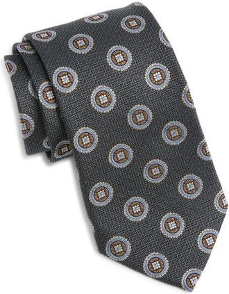 Nordstrom Medallion Silk Tie in Black at Nordstrom