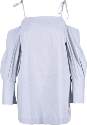 Erika Cavallini Semi Couture jurk vrouw - Dames - Korte kleedjes - Blauw - L - Linnen - Kleedjes