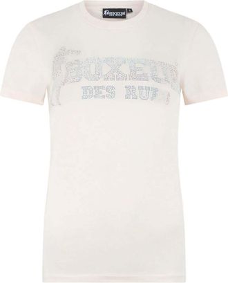 Boxeur Des Rues T-Shirt BOXEUR DES RUES BOXEUR DES RUES T-Shirt Rhinestone Logo, Damen, Gr. XS, ecru, Obermaterial: 95% Baumwolle CO. 5% Elasthan EL., Shirts T-Shirt