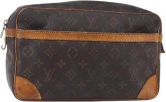Louis Vuitton Pre-owned Clutches, female, Brown, Size: ONE SIZE Pre-owned Vintage Canvas Clutch