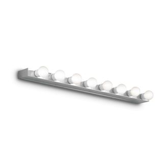 Netlighting Prive 8 Light Indoor Large Over Mirror Wall Light Chrome E14 in Grey