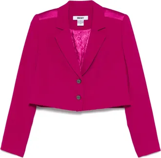 DKNY Pink Tailored Cropped Blazer