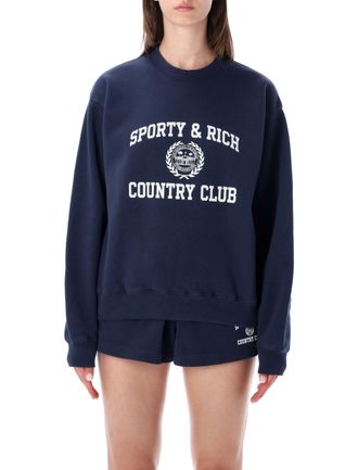 Sporty & Rich Country Club Varsity Crewneck Sweatshirt