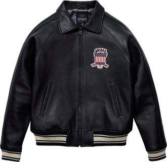 Avirex Bomber con applicazione - Nero