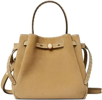 Tory Burch Tory Burch Romy Suede Leather Bucket Bag