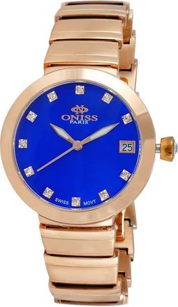 Oniss ON5559SS Quartz Blue Dial Ladies Watch ON5559SSRGBU