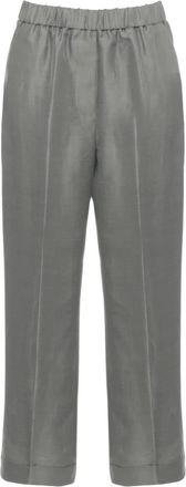 PESERICO Broeken, Dames, Groen, L, Linnen, Linnen Blend Broek