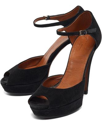 Gucci 120mm leather heeled sandals - Black