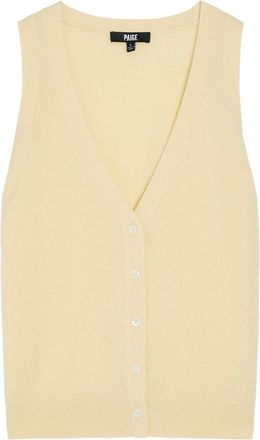Paige Anika Cashmere Vest - Yellow - S (UK8-10 / S)