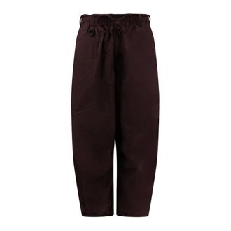 Yohji Yamamoto Heren, Broeken, Bruin, Maat: S