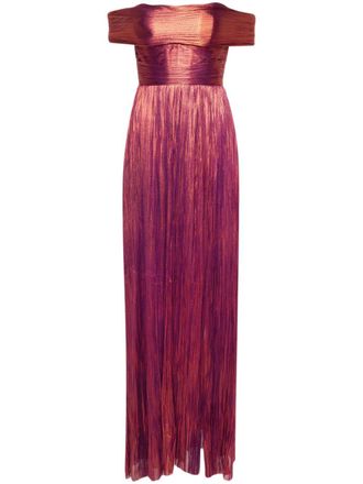 Maria Lucia Hohan Karlie off-shoulder avondjurk - Paars