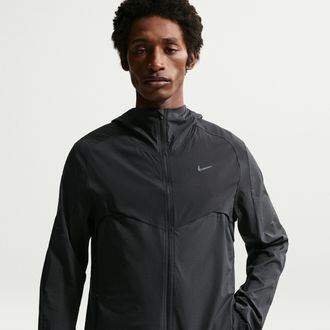 Nike Mens Stride Plus Repel Running Jacket in Black | IF2367-010