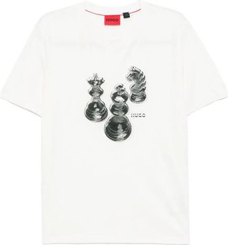 HUGO BOSS Hugo Mens Dischach Crewneck T-Shirt, White