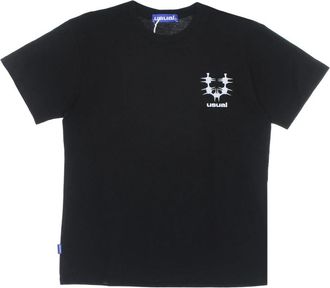Usual Zwart Minilogo T-shirt met Korte Mouwen - Heren - T-shirts - Zwart - XL - Katoen - Tops