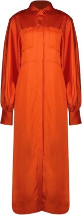 Iro Ursana Long Dress - Dames - Shirt Kleedjes - Oranje - XS - Kleedjes