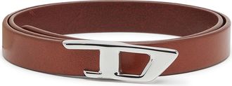 Diesel 2 cm leather belt with metal D buckle - Belts - Woman - Brown