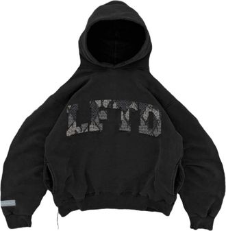 Lifted Anchors Mens Argyle Athletics Hoodie In Black