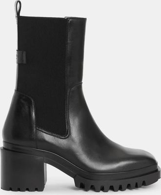 AllSaints Womens Cow Leather Skarlet Square Toe Leather Boots, Size: UK 8/US 11/EU 41