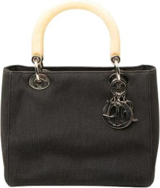 Dior Pre-owned Canvas Satchel - Dames - Vintage Handtas - Zwart - ONE Size - Vintage