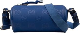 Gucci Pre-owned Borsa a Spalla GG Effetto Gomma in Gomma e Pelle - - Pre-owned - Donna - Blu - ONE SIZE