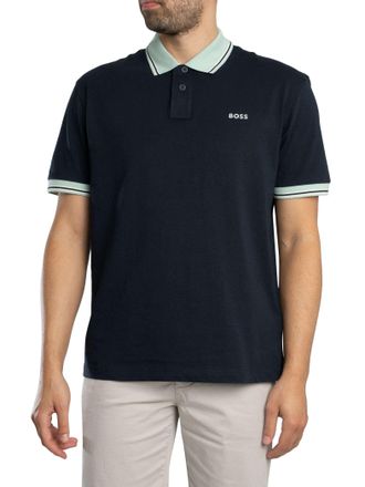 HUGO BOSS Pe Blocks Poloshirt, Blauw