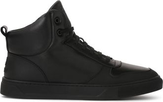 Kazar Heren sneakers van glad leer met rubberen neuskap - Heren - Sneakers - Zwart - 41 EU - Leer - Schoenen