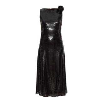 Rotate Sequin Jurk - Dames - Feestkleedjes - Bruin - M - Polyester - Kleedjes
