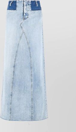 Maison Margiela denim two tone maxi skirt