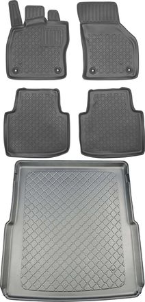 OEM Skoda Superb Iv Kombi A Partir De 2020 Set - Alfombrillas Para Coche + Alfombrilla Para Maletero
