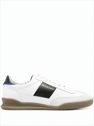 Paul Smith Low-Top White Leather Sneakers With Contrasting Panels