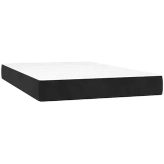 vidaXL Vidaxl - Colch&oacute;n De Muelles Ensacados Terciopelo Negro 120x220x20 Cm