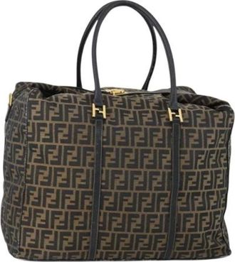 Fendi Pre-owned Weekend Bags, female, Brown, Size: ONE SIZE Pre-owned Canvas Weekend Bag