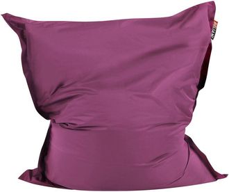 Beliani Puf Coj&iacute;n Grande Morado Cremallera Asiento Funda Poli&eacute;ster 140x180cm Moderno Fuzzy