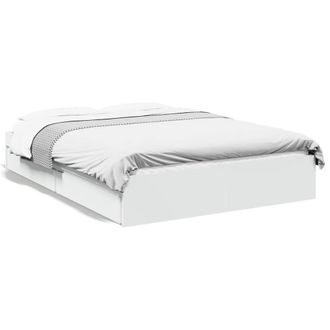 Berkfield Home Bed Frame with Drawers without Mattress White 120x200 cm | Size: Small Double