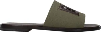 Dolce & Gabbana Green Fabric Mens Slippers
