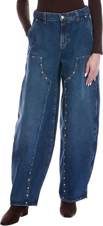 7 For All Mankind Le Blue Studded Balloon Jean