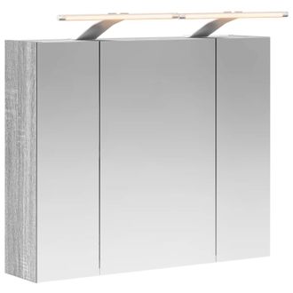 vidaXL Armario Con Espejo De Ba&ntilde;o Gris Sonoma 60 X 14,5 X 50 Cm Vidaxl