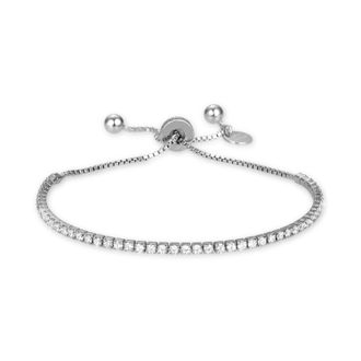 Luxenter 925 Sterling zilveren armband met gerhodineerde briljant zirkonia - Kileh