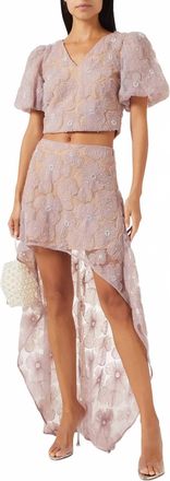 Elliatt Indira Puff Sleeves Top In Musk Pink