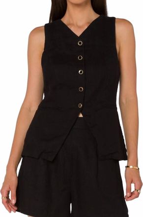 Velvet Heart Pices Long Vest In Black