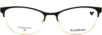 Bebe BB5226 Metal Frame Oval Eyeglasses - Navy