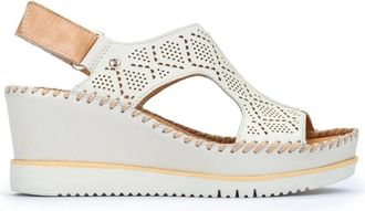 Pikolinos Off White Damessandaal - Zomercollectie - Dames - Sleehakken - Wit - 41 EU - Schoenen
