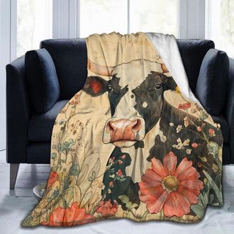 OEM Esta Manta Polar Con Estampado De Vaca Es Ultrasuave Y C&oacute;moda, Ideal Para El Hogar, Camas, Sof&aacute;s, Sillas Y Para Viajar. 60 X 50 Cm