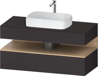 Duravit Duravit - Qatego Consola Mueble Bajo Lavabo, 1 Extra&iacute;ble, 1 Caj&oacute;n