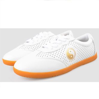 Generic Taekwondo Shoes Lightweight Boxing Kung Fu Taichi Sports for Adults(5.5 UK) White